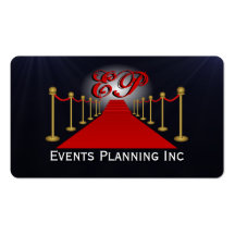 Red Carpet Special Events Planner Business Cards