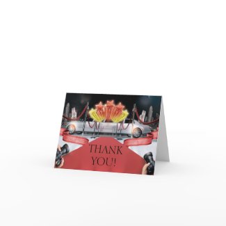 Red Carpet Thank You Note card