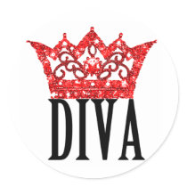 Red Carpet Tiara DIVA Stickers