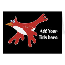 red cartoon bird cards by Olesha red cartoon bird cards