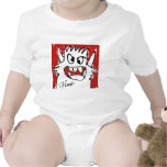 Red Cartoon Monster Infant Creeper