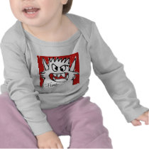 Red Cartoon Monster Infant T Shirt