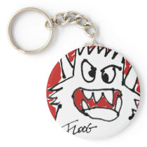 Red Cartoon Monster Keychain