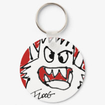 Red Cartoon Monster keychains by monsterzoo Red Cartoon Monster keychains