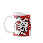 Red Cartoon Monster Coffee Mug