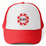 Red Casino Chip Hat