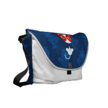 Red cat and white mouse messenger bag