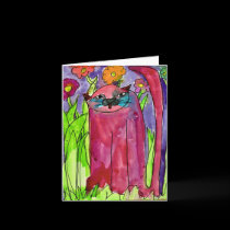 Red Cat • Bianca Saad, Age 8  - card cards