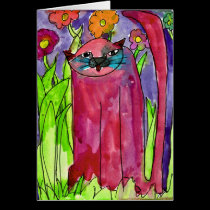 Red Cat • Bianca Saad, Age 8  - card cards