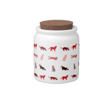 Red Cat pattern Candy Dish