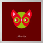 Red cat posters