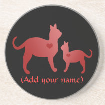 Red Cat Sandstone Coasters coasters