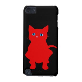 Red cat silhouette