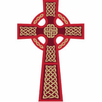 Red Celtic Cross Photo Sculpture