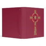 Red Celtic Cross School Binder