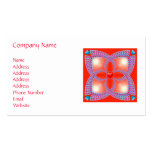 Red Celtic Heart Fractal Pattern business cards