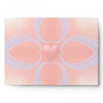 Red Celtic Heart Fractal Pattern Envelopes