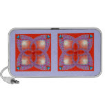 Red Celtic Heart Fractal Pattern Notebook Speakers