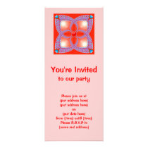 Red Celtic Heart Fractal Pattern Small Custom Announcements