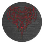 Red Celtic Heart Knot with wall