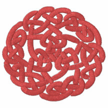 Red Celtic Irish Knotwork Design 2 Pattern Polo