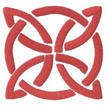 Red Celtic Irish Knotwork Design 3 Pattern Polo Shirt
