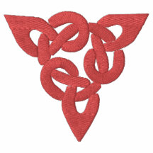 Red Celtic Irish Knotwork Symbol Design Polo Shirt