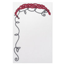 Red Celtic Serpent stationery by haidabeaver Red Celtic Serpent stationery