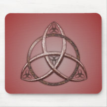 Red Celtic Trinity Knot Mouse Pads