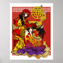 Red Chain of Royal Love Poster Print posters