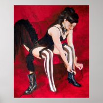 Red Chair #4 (Tristan Risk) Posters