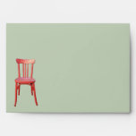 Red Chair green Card Envelope