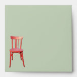 Red Chair green Invitation Envelope