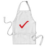 red check icon apron