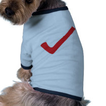 red check icon pet clothing