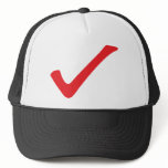red check icon hats