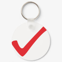 red check icon keychains