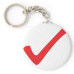 red check icon keychain