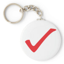 red check icon key chains