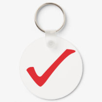 red check icon keychains
