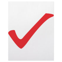 red check icon letterhead