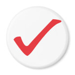 red check icon magnet