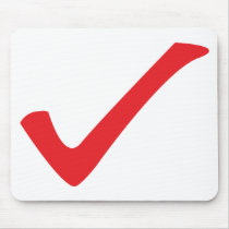 red check icon mouse pads