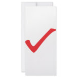 red check icon custom rack cards