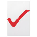 red check icon stationery paper