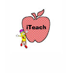 Red Checked Apple Teacher's T-shirt