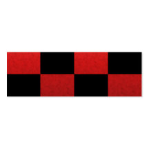Red Checker bookmark Business Card Template