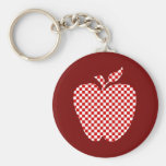 Red Checkered Apple Teacher's Key Chain