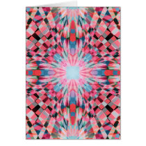 Red Checkers Kaleidoscope cards