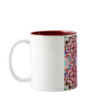 Red Checkers Kaleidoscope mugs
